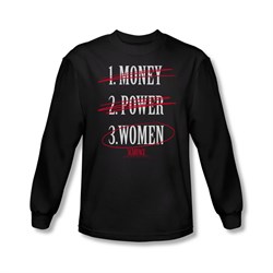 Scarface Shirt Money Power Women Long Sleeve Black Tee T-Shirt