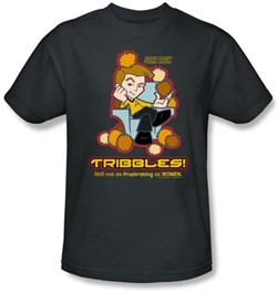 Star Trek T-shirt - Not As Frustrating Cartoon Adult Charcoal