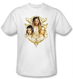 The Lord Of The Rings T-Shirt Women Of Middle Earth Adult White Shirt